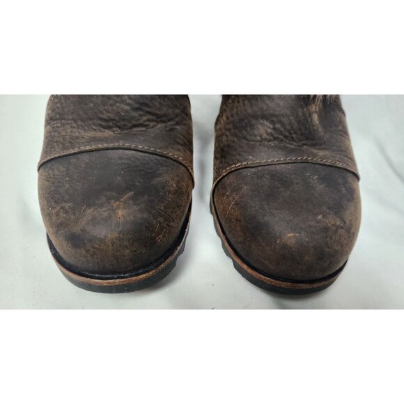 Sorel Women's Sz. 7.5 Brown Joan Of Arctic Booties Faux Fur Leather Wedge Boots - Picture 2 of 8